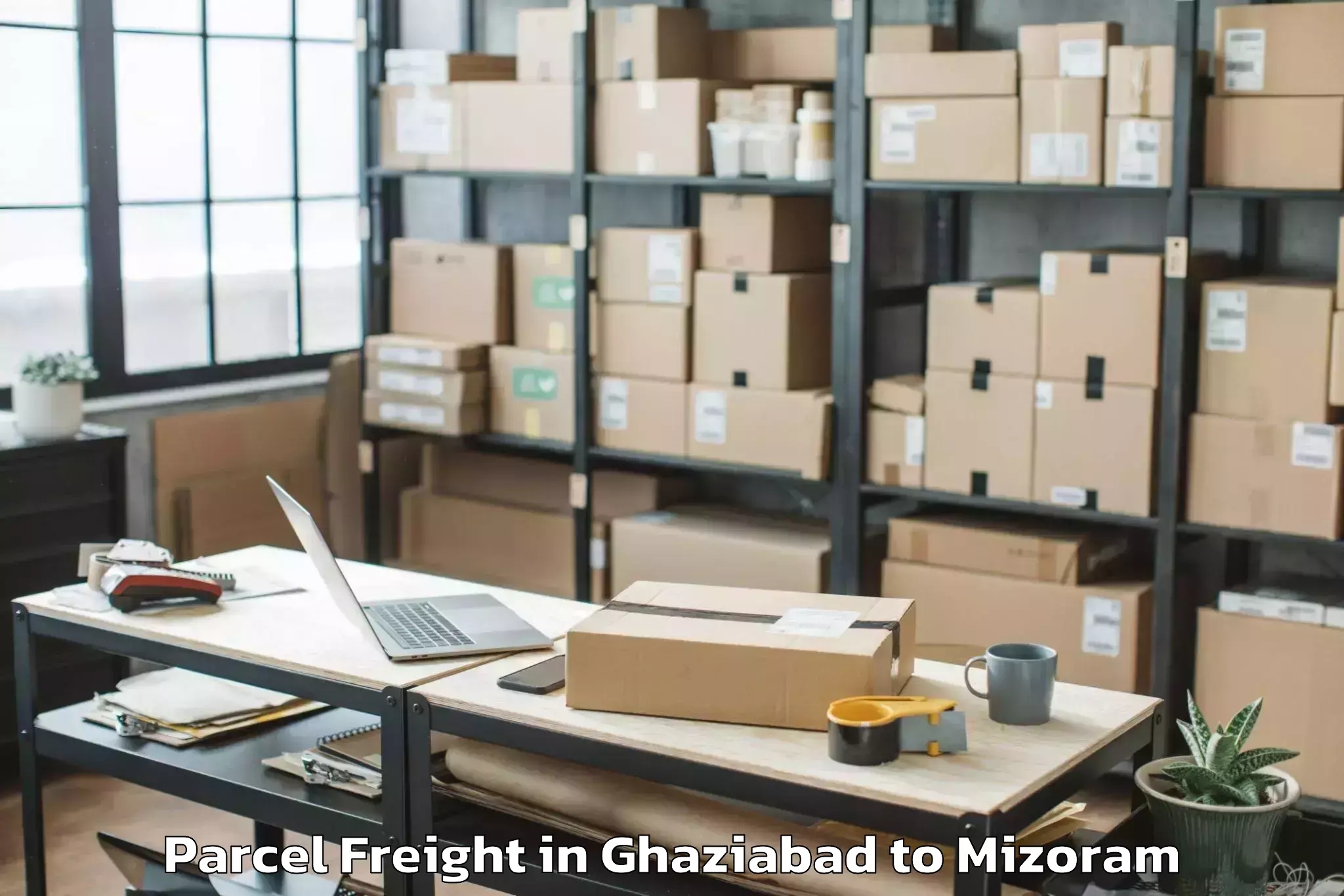 Hassle-Free Ghaziabad to Lawngtlai Parcel Freight